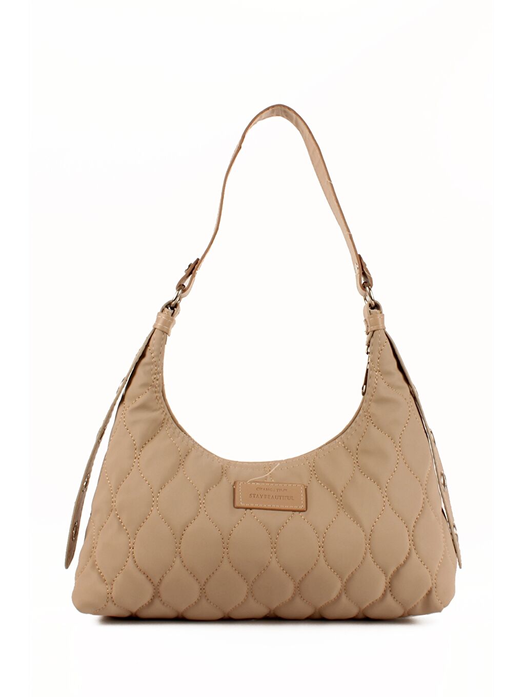 Kahverengi Paraşüt Kumaş Kadın Omuz Çantası-1