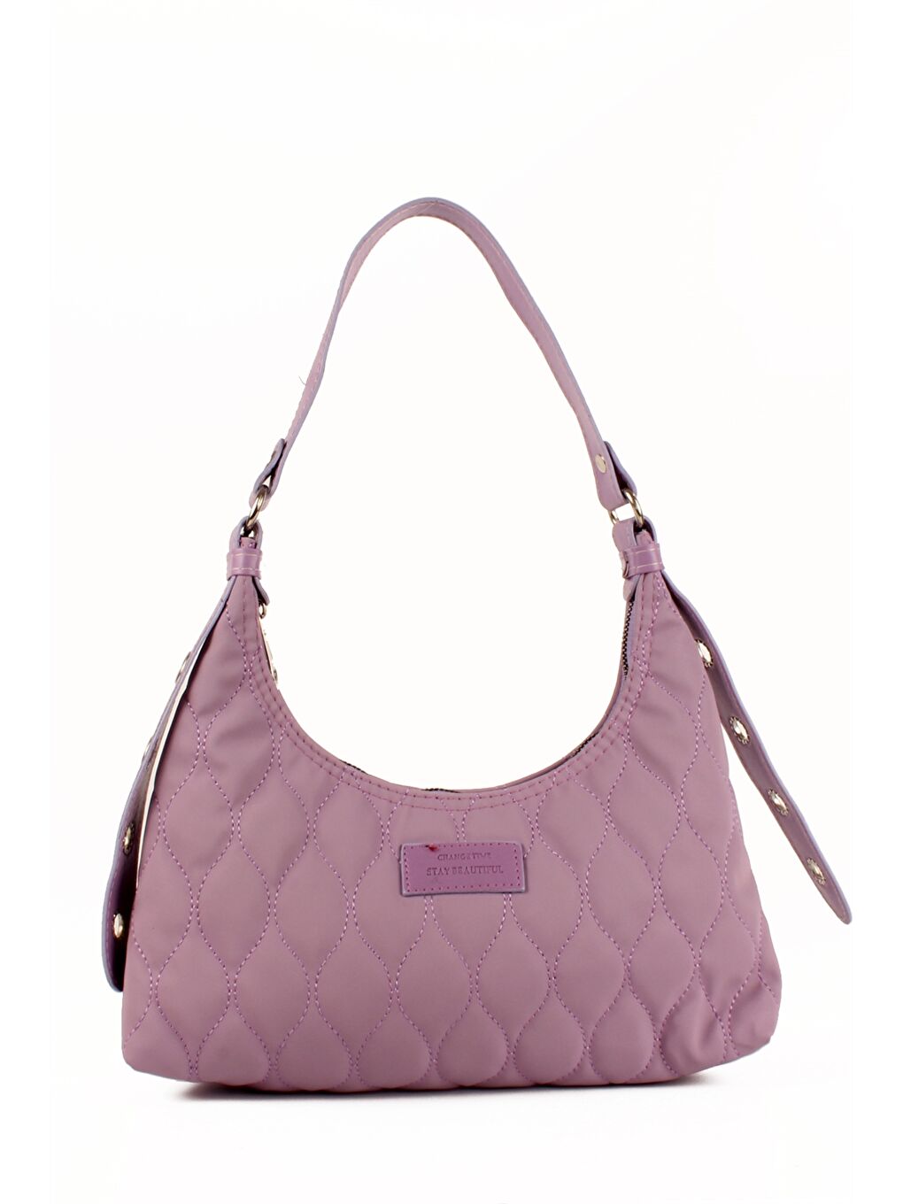 Lila Paraşüt Kumaş Kadın Omuz Çantası-1