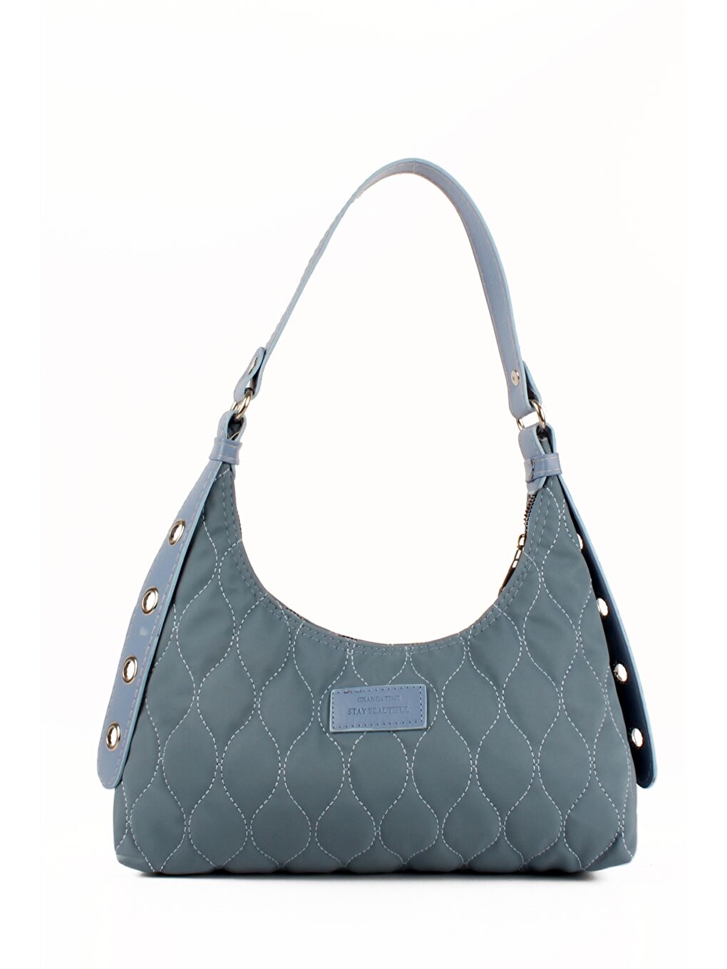 Mavi Paraşüt Kumaş Kadın Omuz Çantası-1