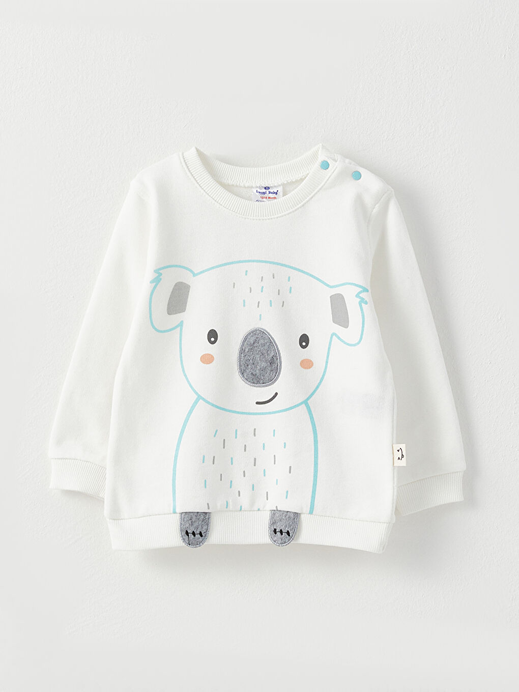 Mavi Bisiklet Yaka Uzun Kollu Baskılı Erkek Bebek 2'li Takım-1