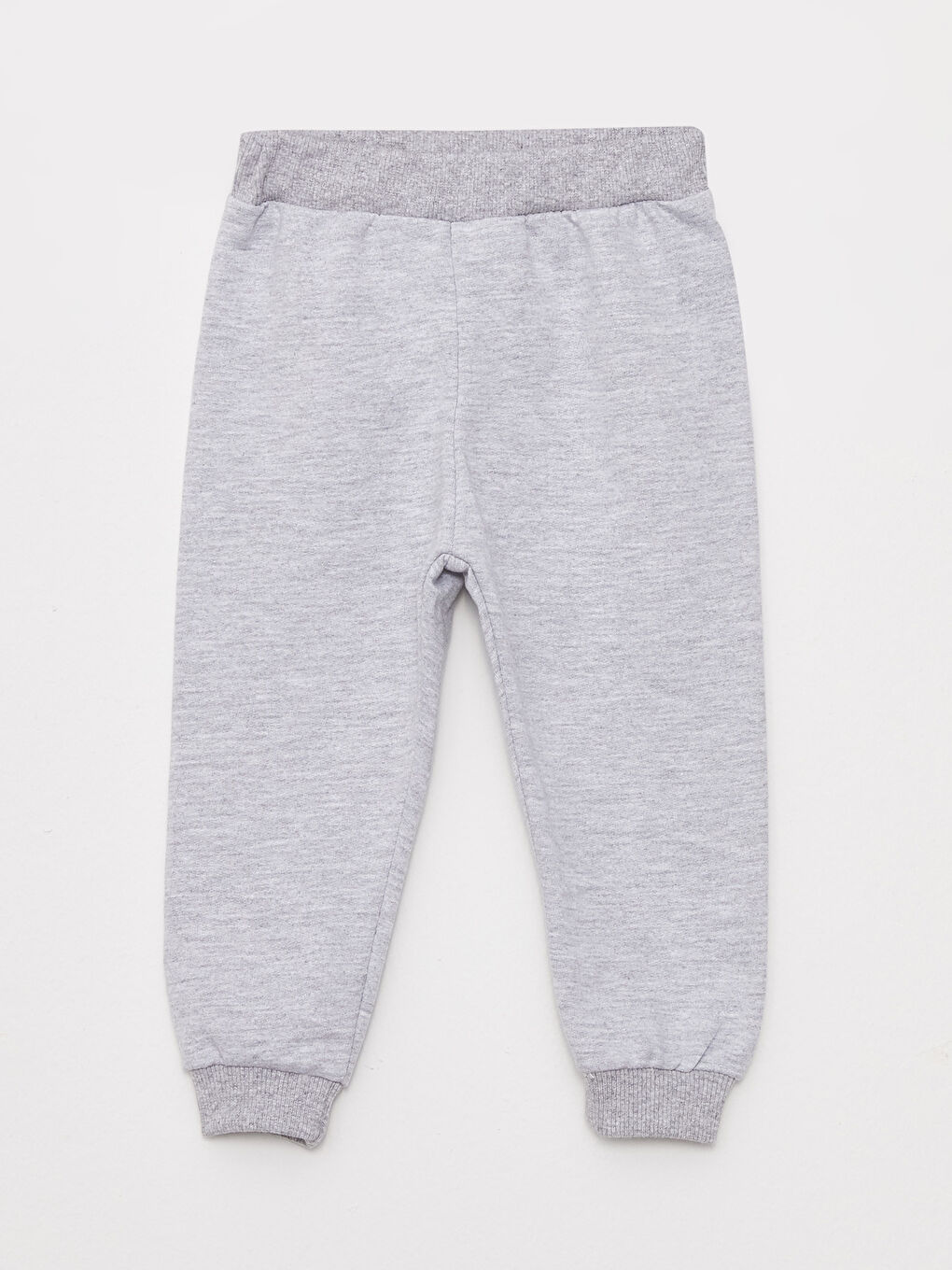 Gri Bisiklet Yaka Uzun Kollu Baskılı Unisex Bebek 2'li Takım-2