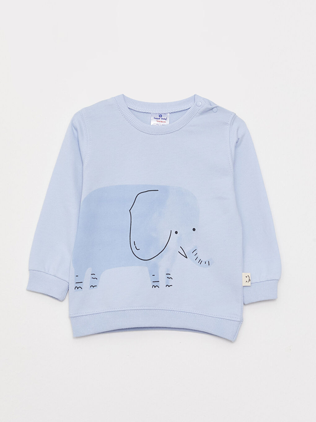 Mavi Bisiklet Yaka Uzun Kollu Baskılı Erkek Bebek 2'li Takım-1