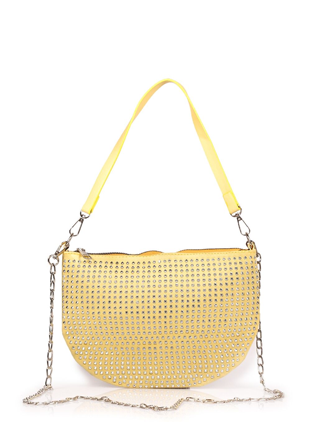 Sarı Taş Detaylı Kadın Omuz Çantası-1