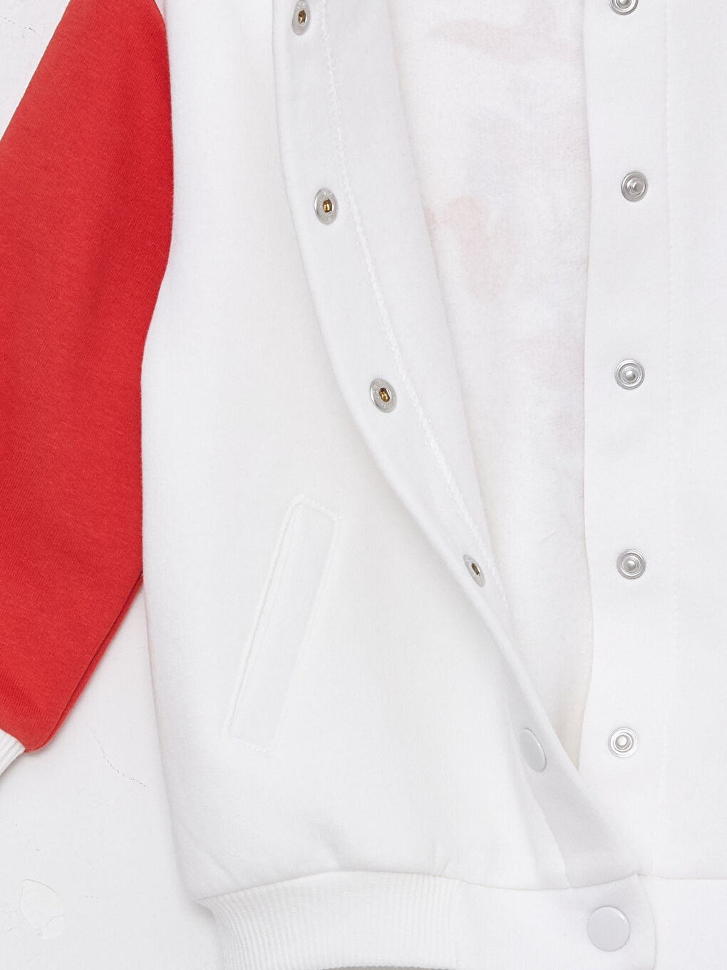 Bej Kolej Yaka Uzun Kollu Mickey Mouse Nakışlı Kız Bebek  Bomber Ceket-2