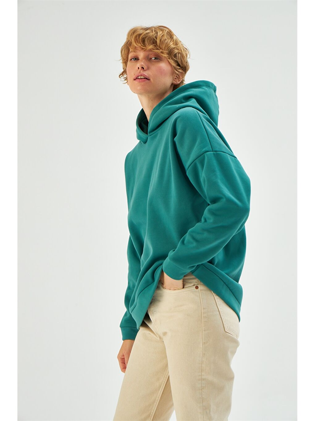 Women's Hoodie Plain Long Sleeve Oversize Sweatshirt-2