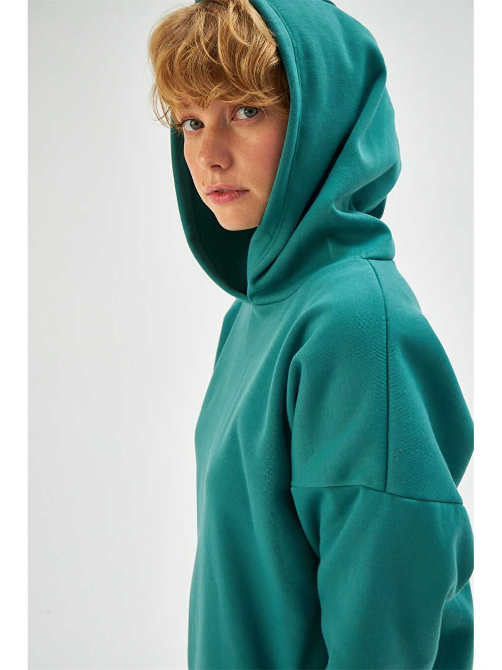 Women's Hoodie Plain Long Sleeve Oversize Sweatshirt-5