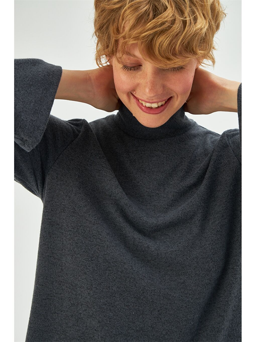 Half Fisherman Straight Long Sleeve Women's Tunic-4