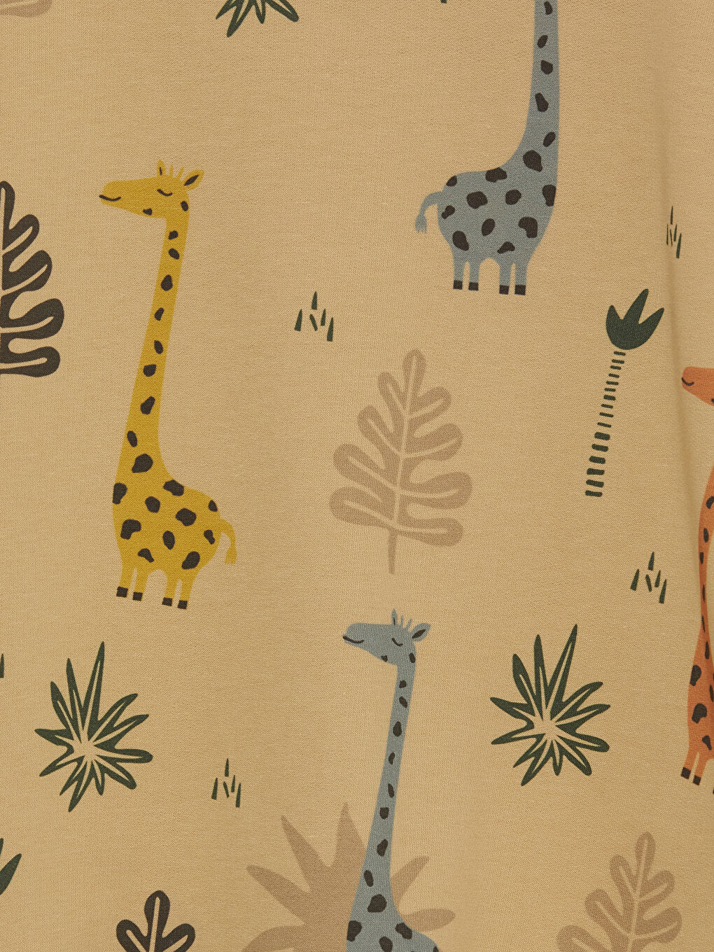 Ekru Bisiklet Yaka Baskılı Uzun Kollu Erkek Çocuk 2'li Takım-3