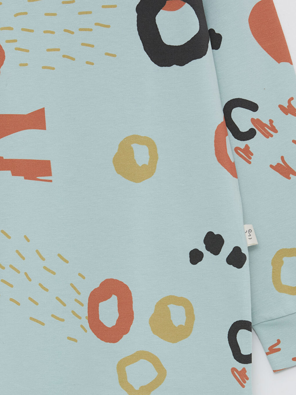 Yeşil Bisiklet Yaka Baskılı Uzun Kollu Erkek Çocuk Pijama Takımı-3