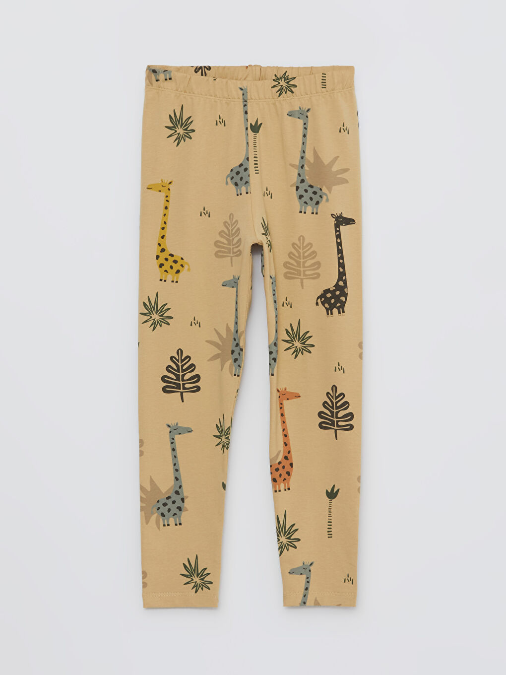 Ekru Bisiklet Yaka Baskılı Uzun Kollu Erkek Çocuk Pijama Takımı-2