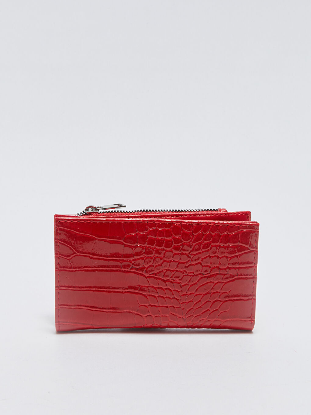 Croco Patterned Patent Leather Women's Wallet