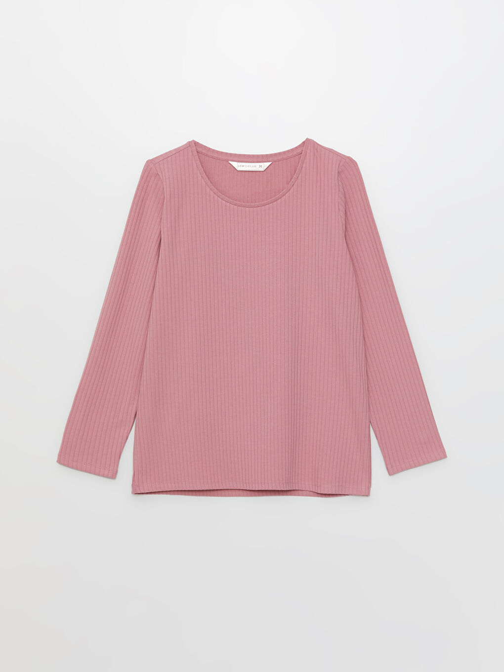 Crew Neck Plain Long Sleeve Women's Pyjama Set-5