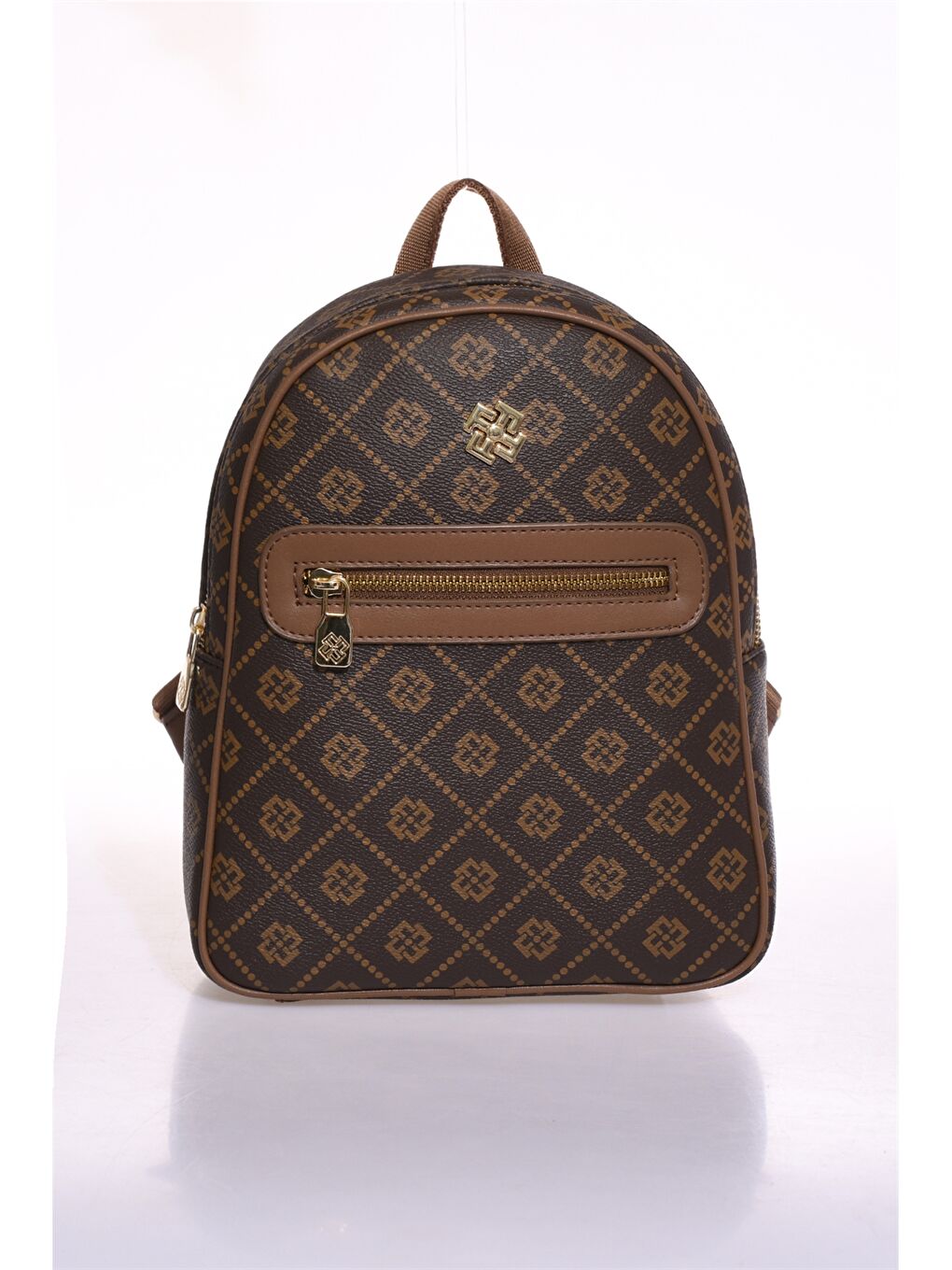 Kahverengi Desenli Kadın Sırt Çantası