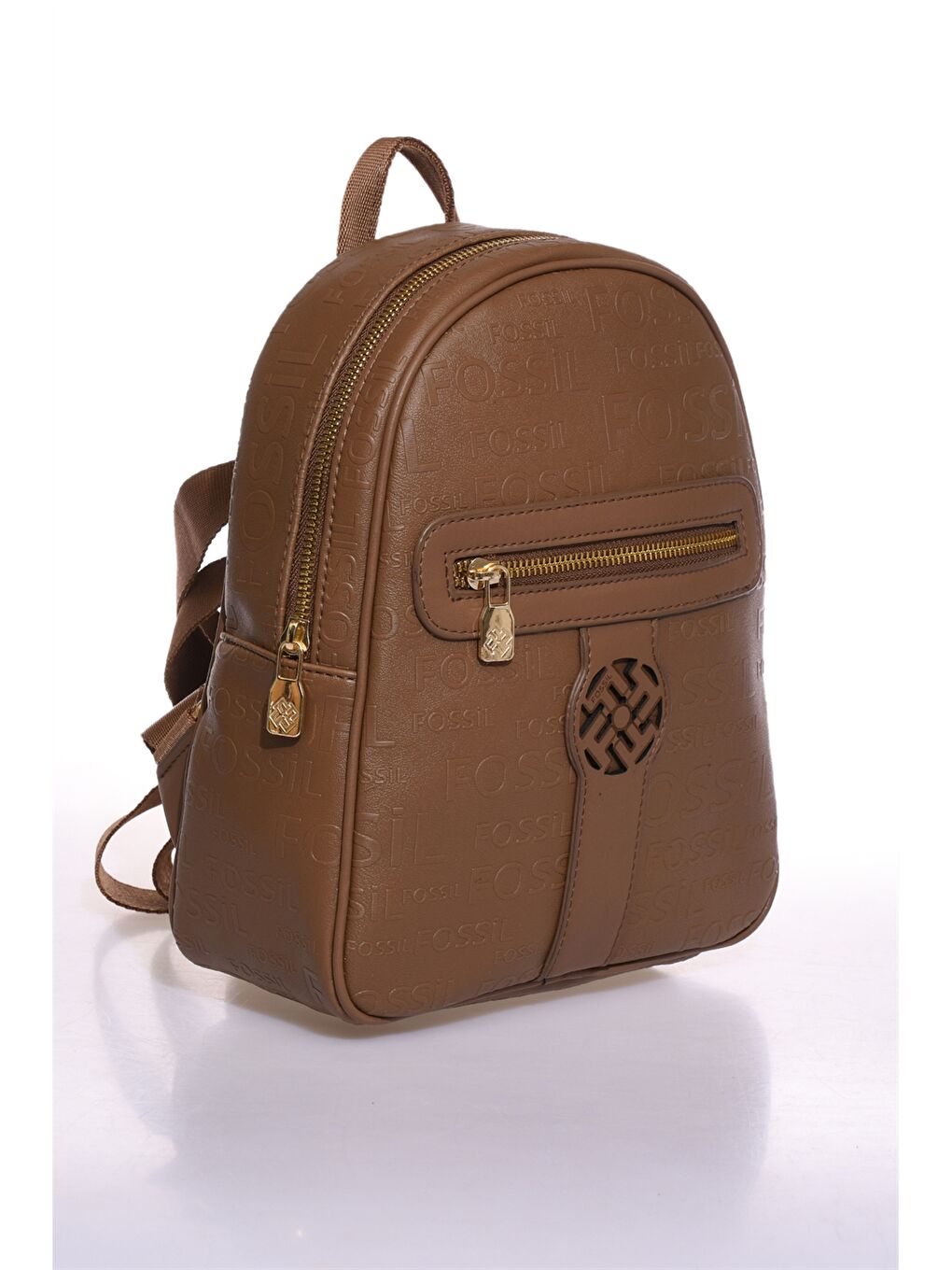 Ekru Desenli Kadın Sırt Çantası-1