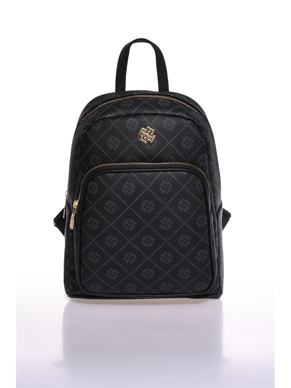 Siyah Desenli Kadın Sırt Çantası