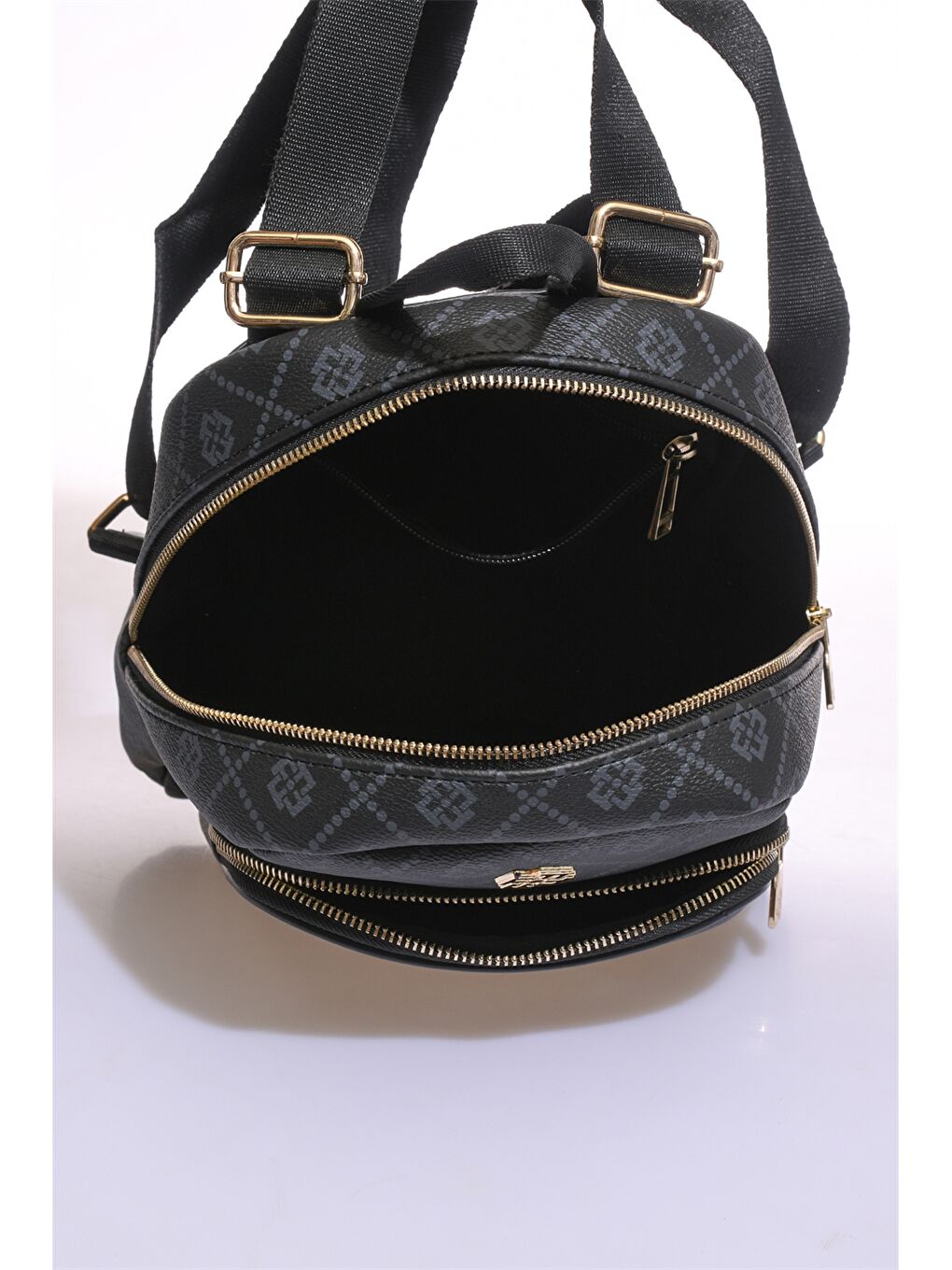 Siyah Desenli Kadın Sırt Çantası-3