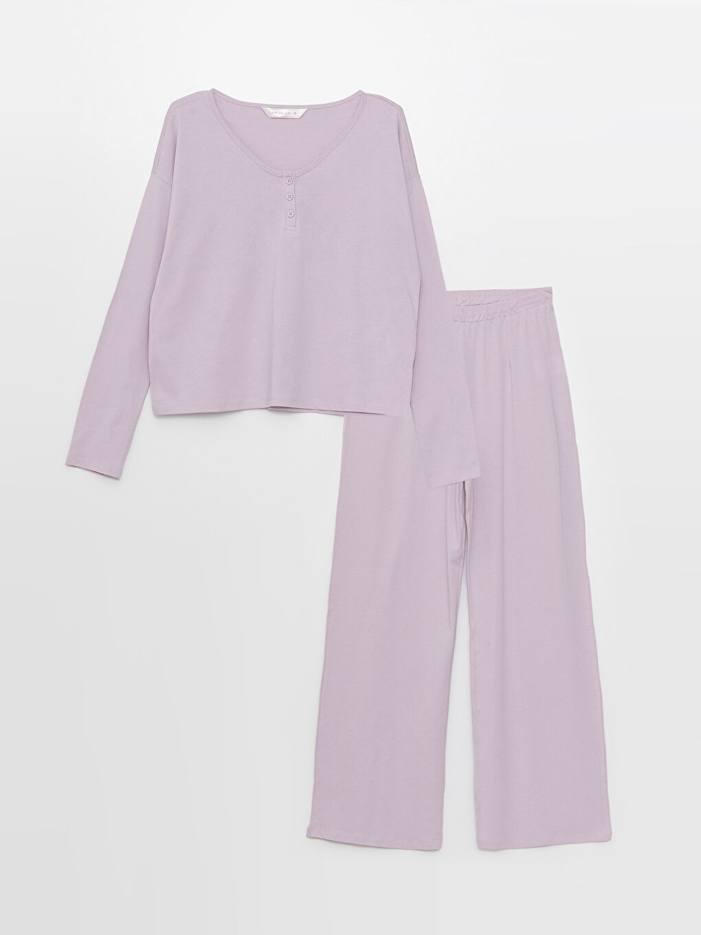 LCW DREAM V Neck Regular Long Sleeve Women's Pajama Set -W2JL54Z8-FNN