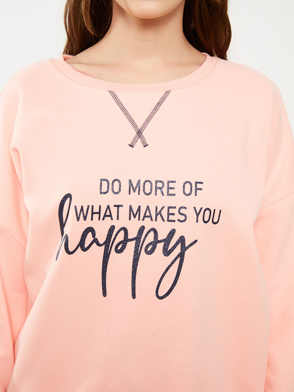 әйелдерге арналған дөңгелек жағалы принтті ұзын жең пижама жинағы-3