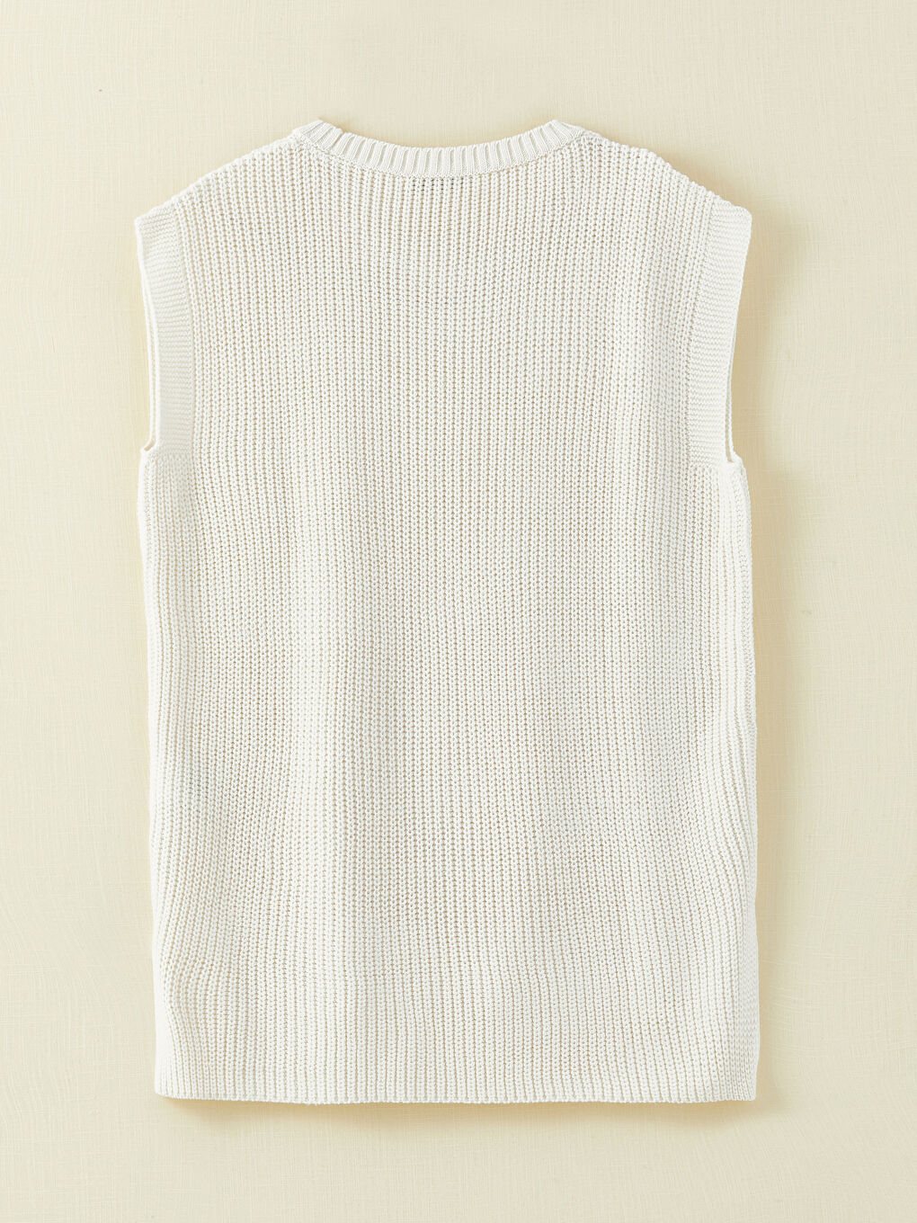 Crew Neck Plain Oversize Women's Knitwear Sweater-6