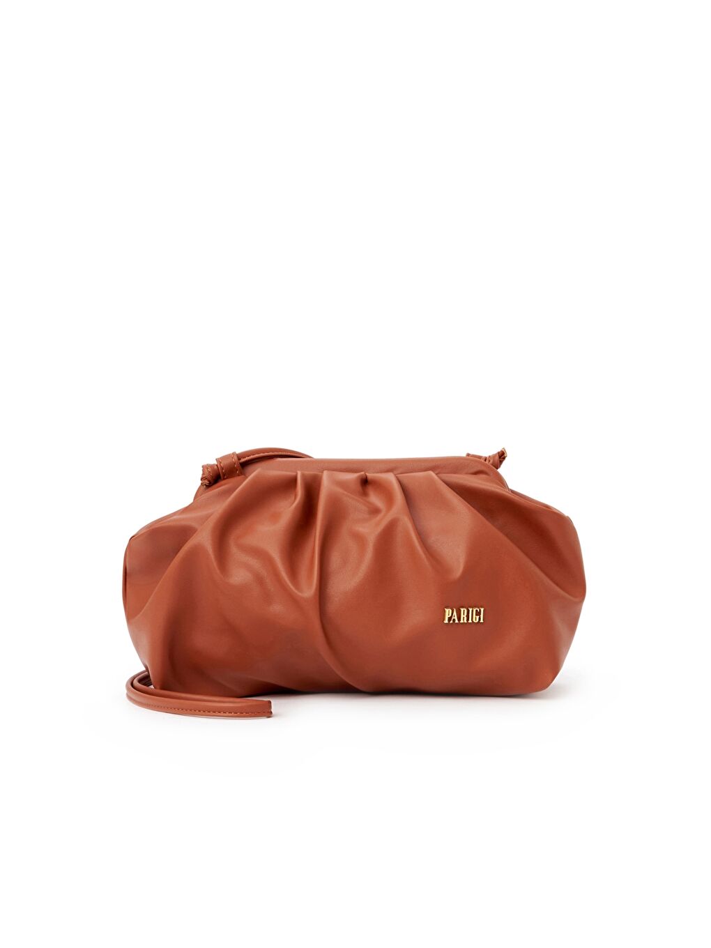 Ekru Deri Görünümlü Kadın Çapraz Çanta-5