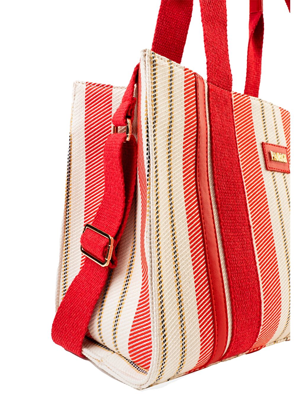 Kırmızı Etiket Baskılı Kadın Kol Çantası-2