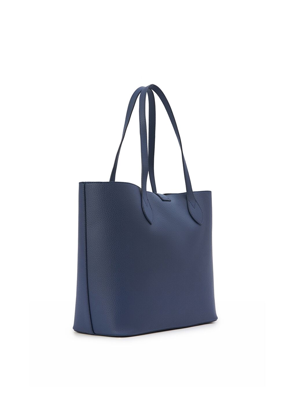 Mavi Deri Görünümlü Kadın Kol Çantası-1