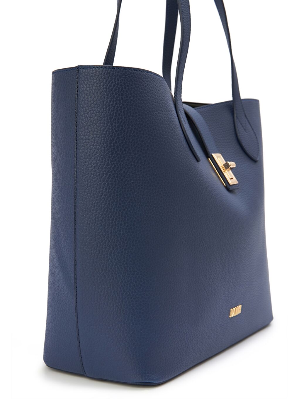 Mavi Deri Görünümlü Kadın Kol Çantası-2