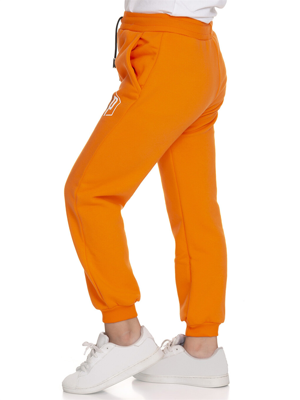 Turuncu Beli Lastikli Baskılı Erkek Çocuk Jogger Eşofman Altı-1