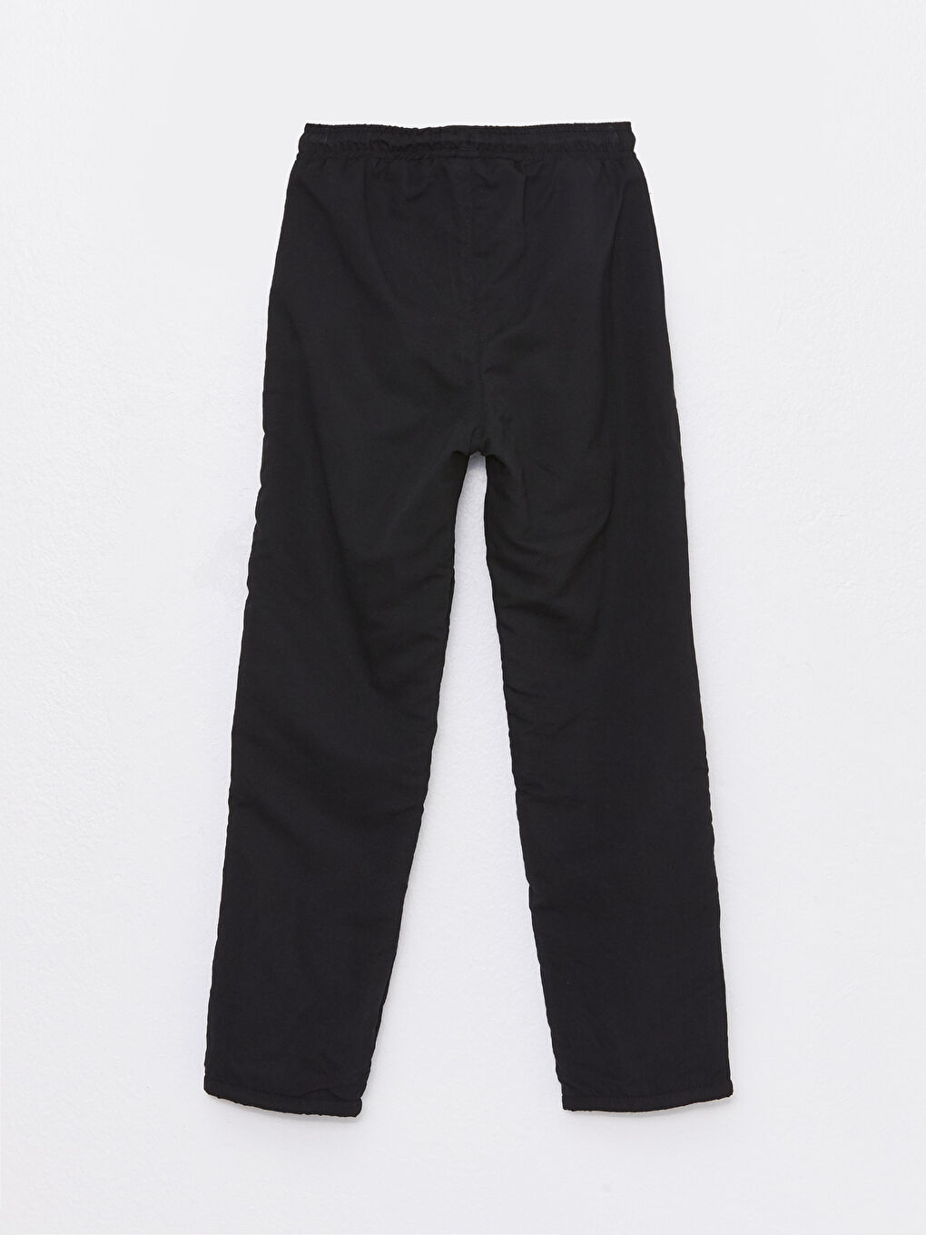 Siyah Beli Lastikli Baskılı Polar Astarlı Erkek Çocuk Pantolon-1