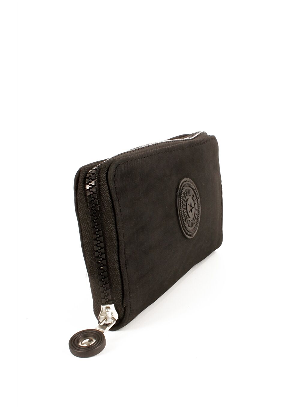 Siyah Krinkıl Kumaş Kadın Cüzdan-2