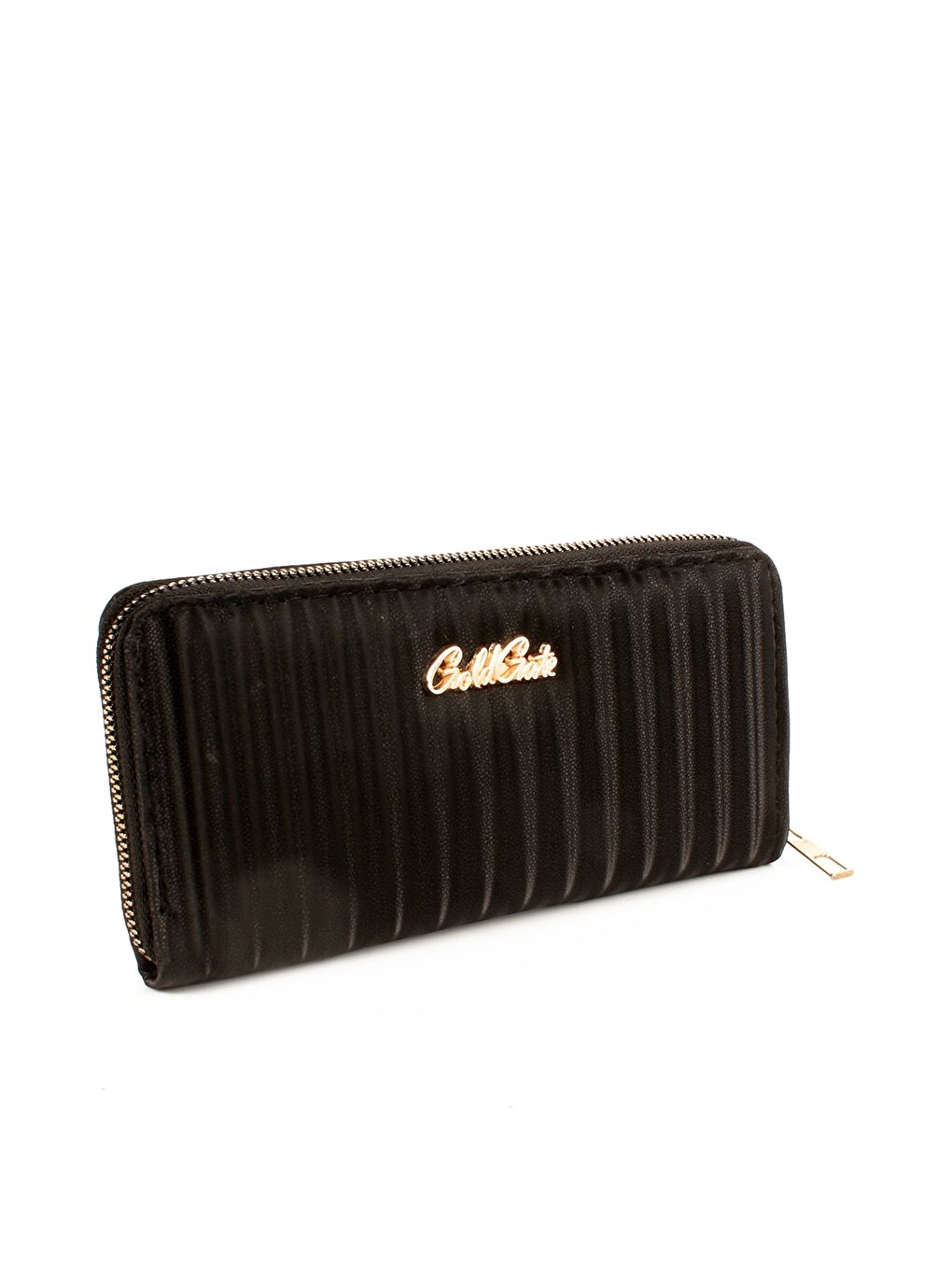 Siyah Etiket Baskılı Kadın Cüzdan-3