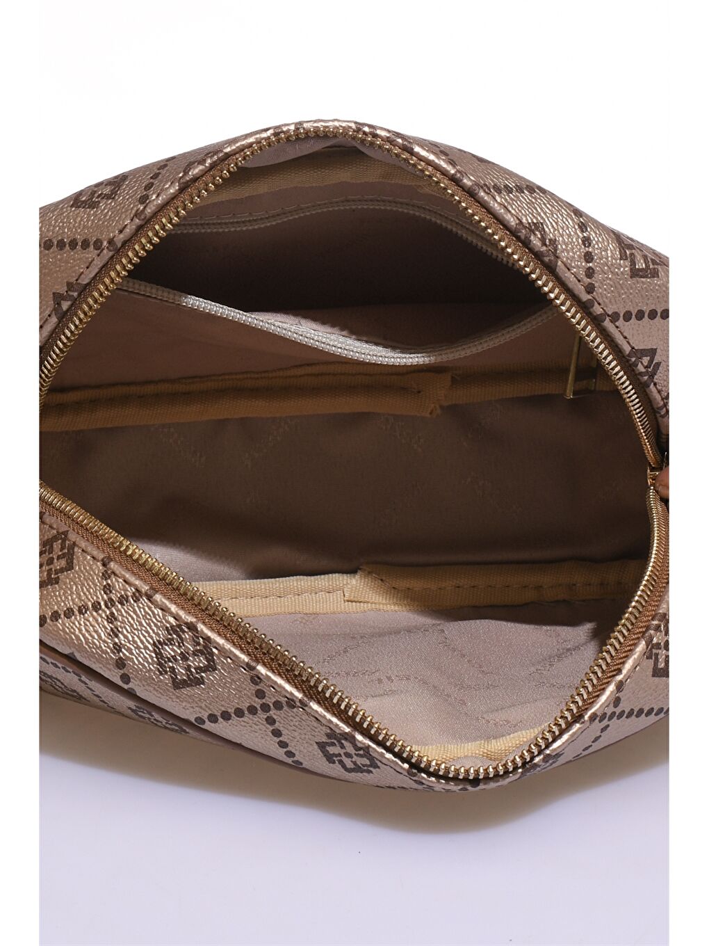 Sarı Deri Görünümlü Baskılı Kadın Omuz Çantası-3