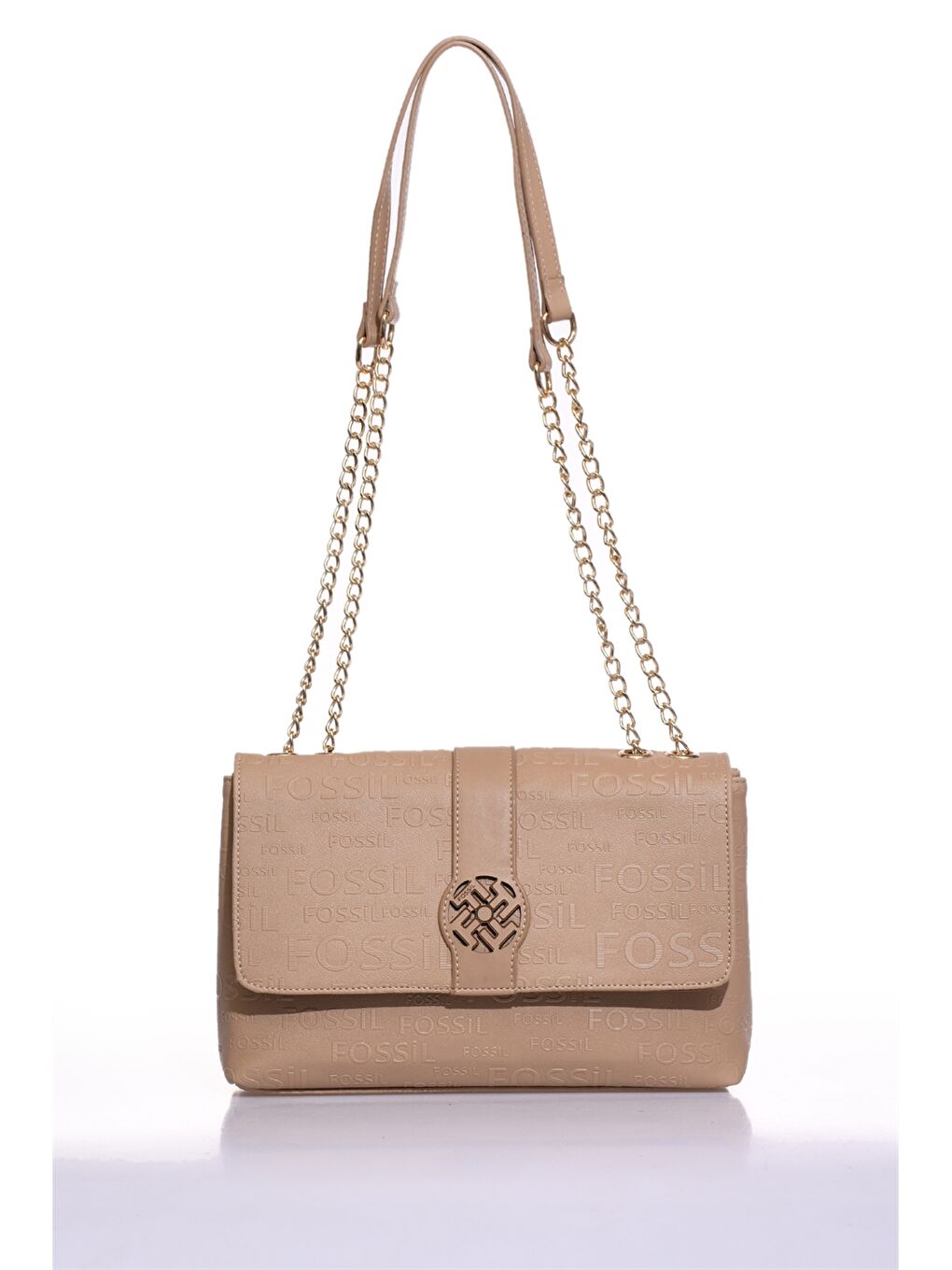 Kahverengi Monogram Baskılı Kadın Çapraz Çanta