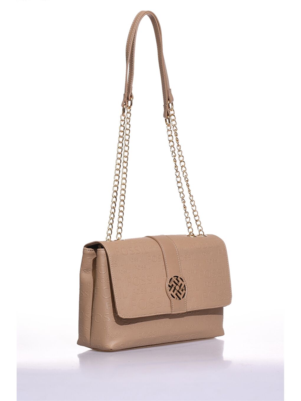 Kahverengi Monogram Baskılı Kadın Çapraz Çanta-1