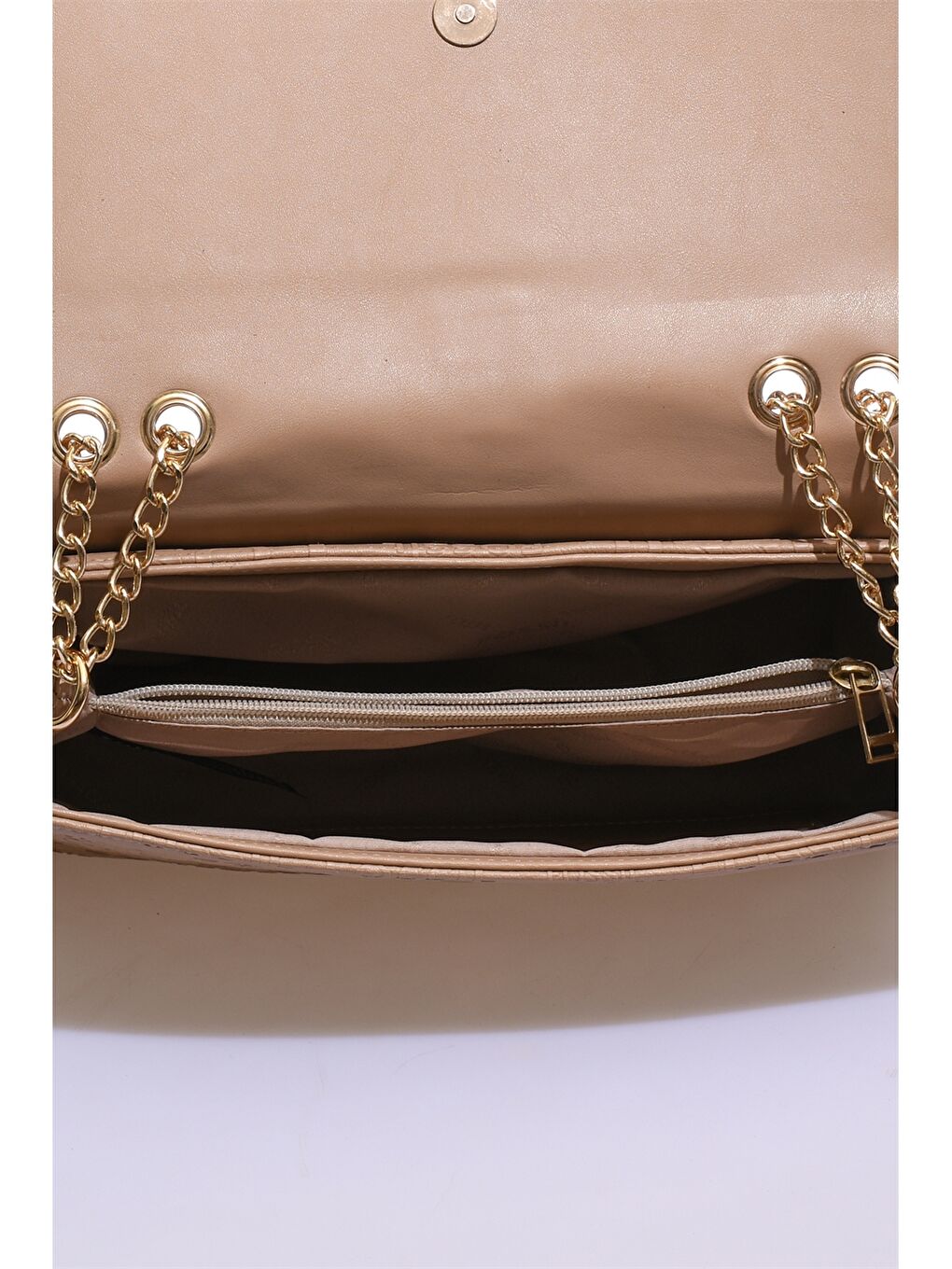 Kahverengi Monogram Baskılı Kadın Çapraz Çanta-3