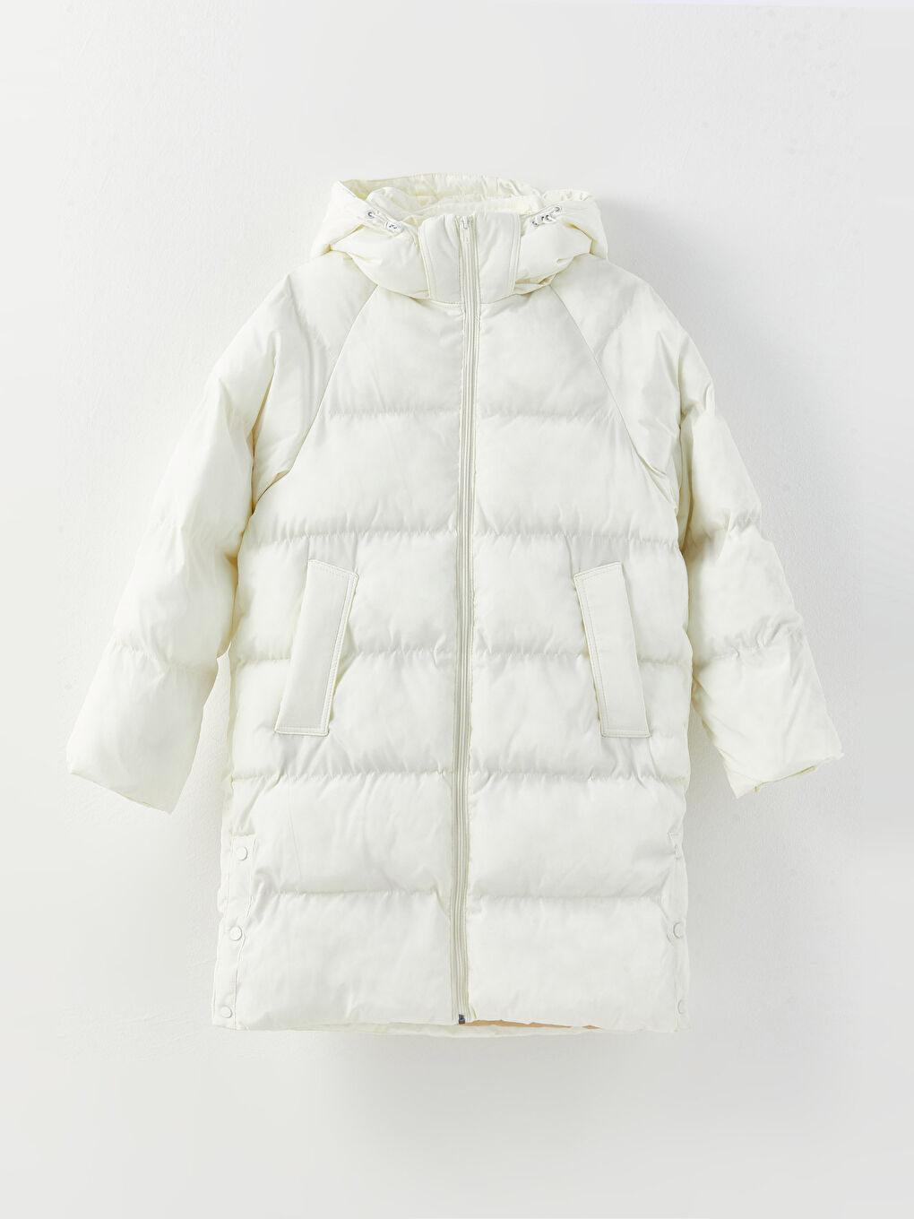 Women's Hooded Plain Puffer Coat-6