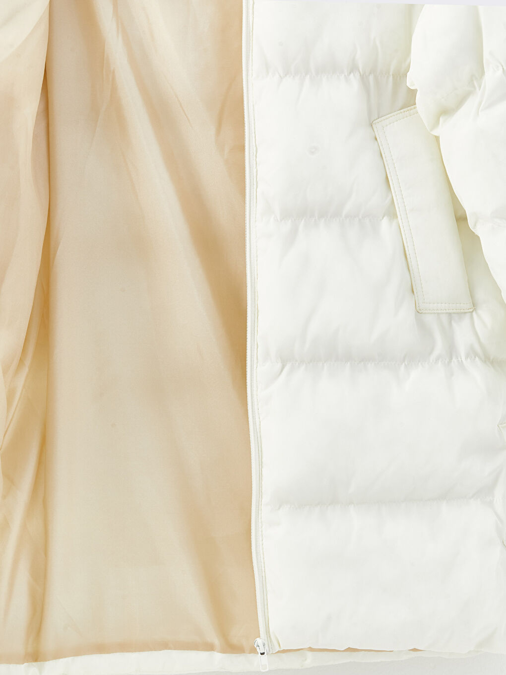 Women's Hooded Plain Puffer Coat-11