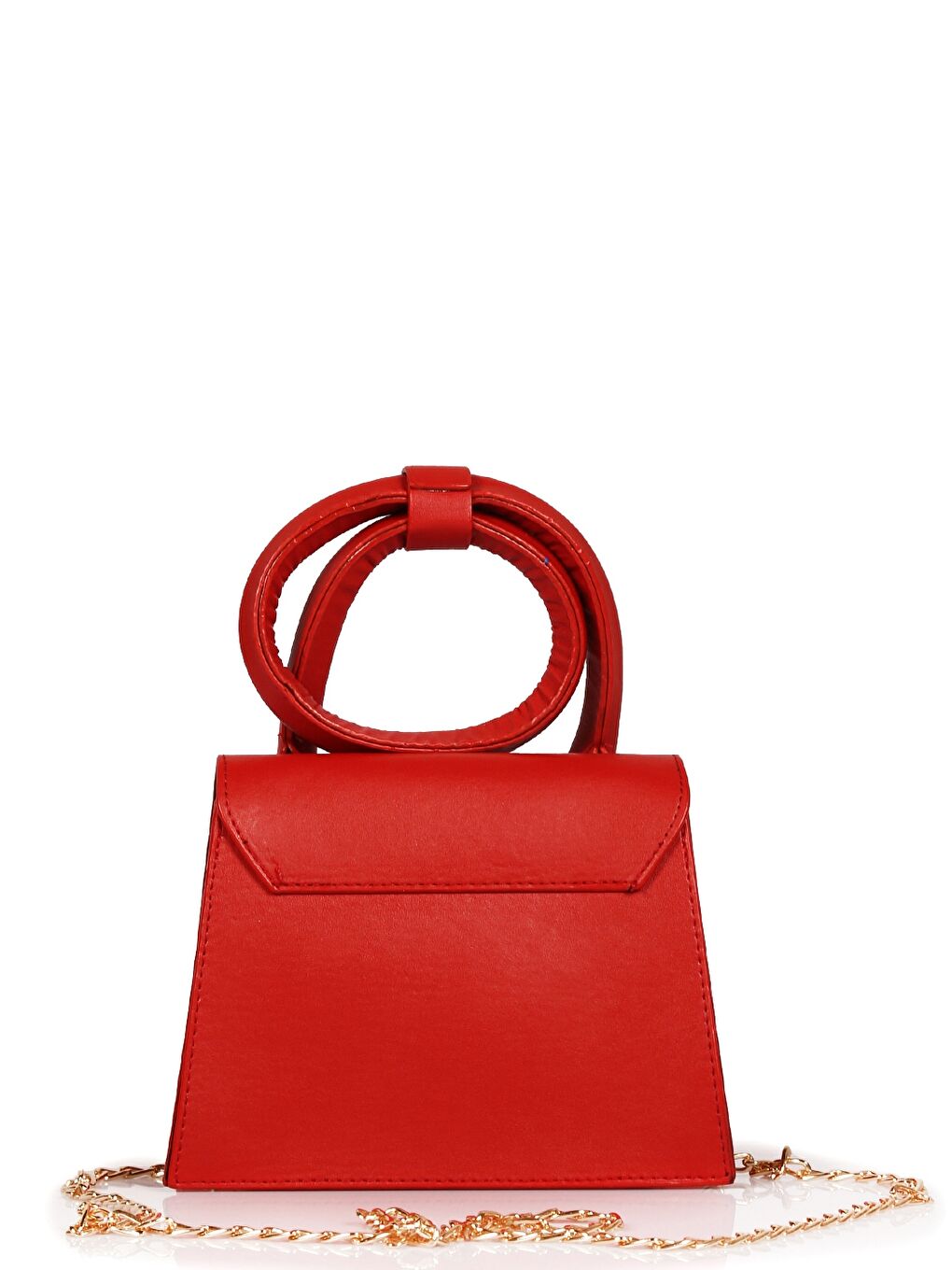 Kırmızı Deri Görünümlü Kadın Omuz Çantası-3