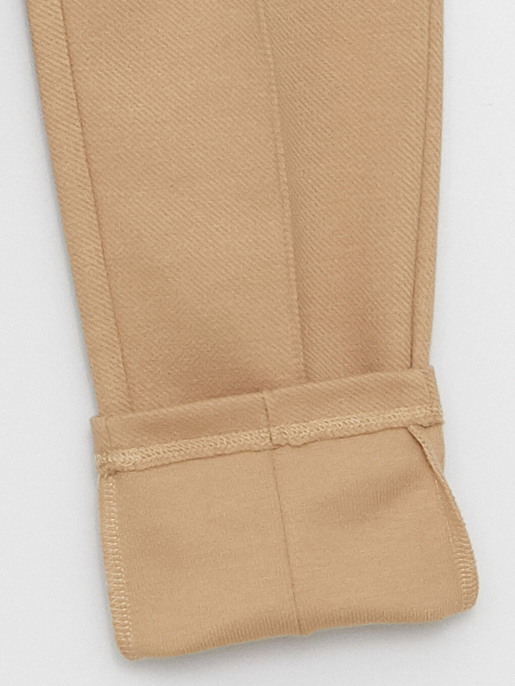 Bej Beli Lastikli Basic Kız Çocuk Pantolon-4