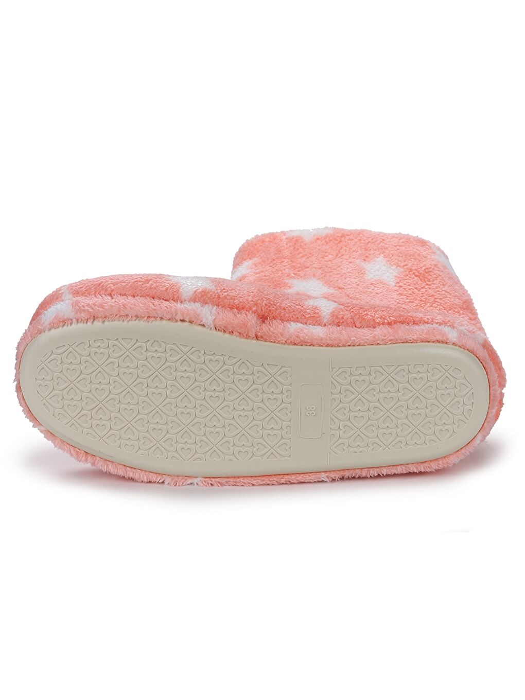 Turuncu Ponpon Detaylı Desenli Kadın Ev Botu-5