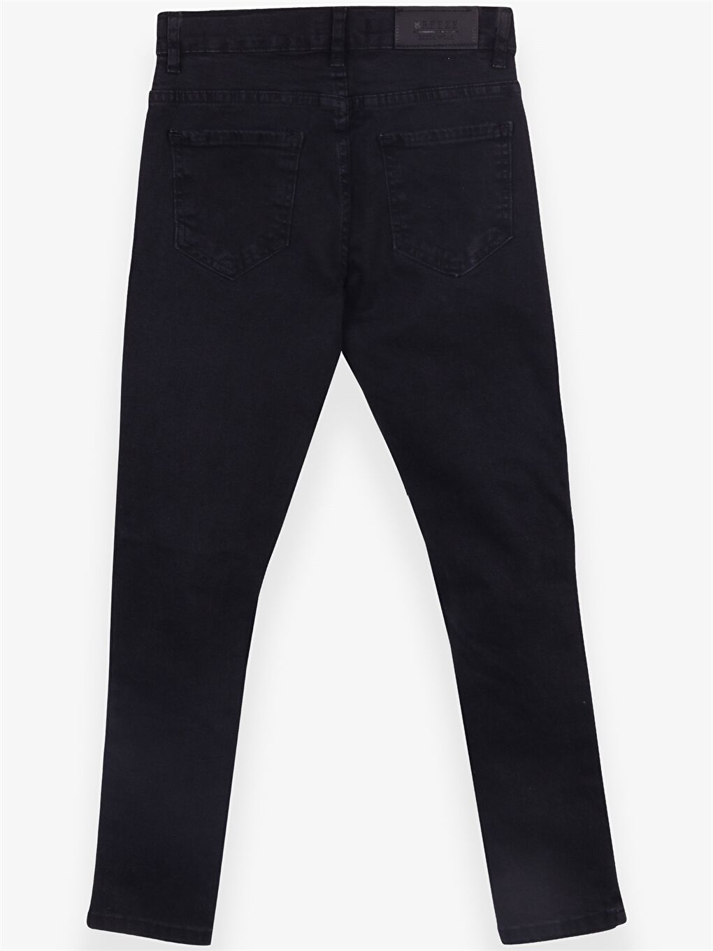 Siyah Yırtık Detaylı Kız Çocuk Jean Pantolon-1