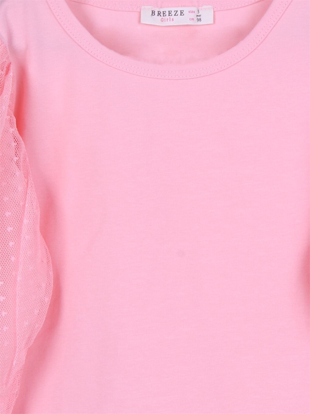 Pembe Bisiklet Yaka Uzun Kollu Kız Çocuk Bluz-2