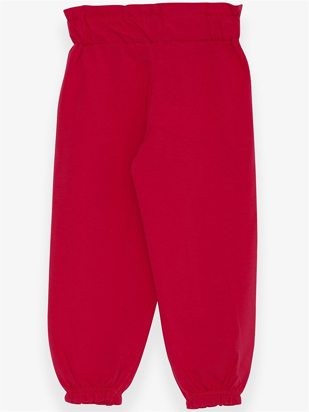 Pembe Beli Lastikli Baskılı Kız Bebek Eşofman Alt-1