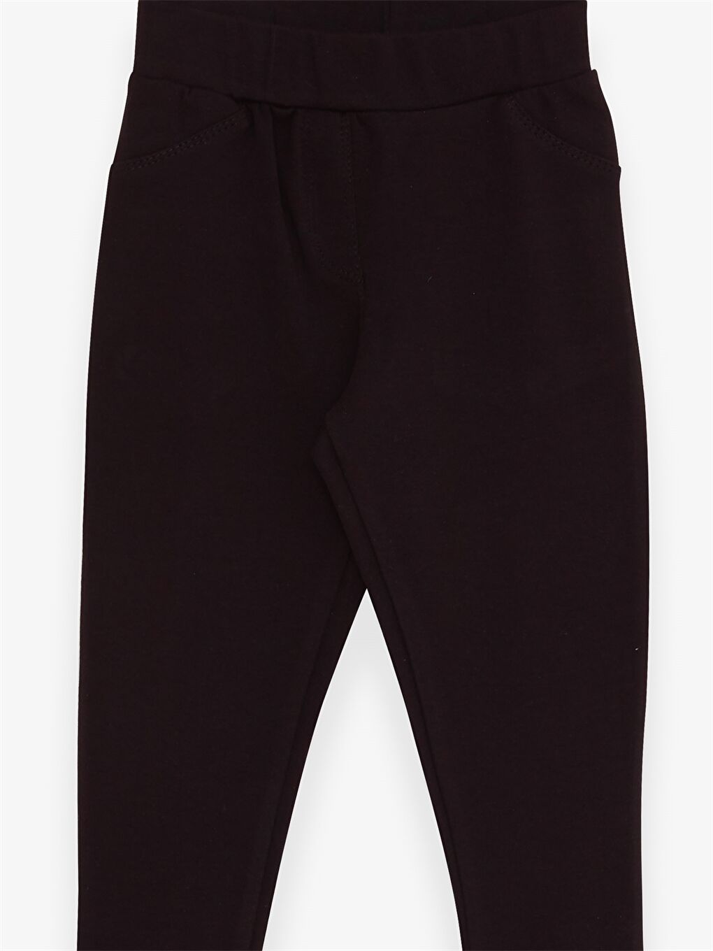 Siyah Beli Lastikli Basic Pamuklu Kız Çocuk Tayt-2