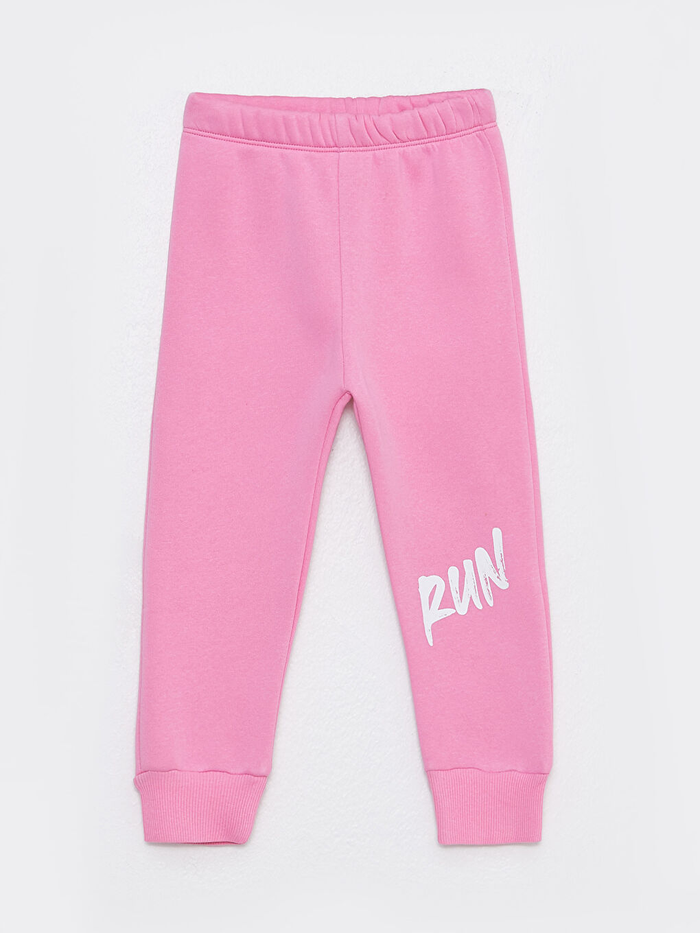 Pembe Bisiklet Yaka Baskılı Uzun Kollu Kız Çocuk Sweatshirt ve Eşofman Altı-2