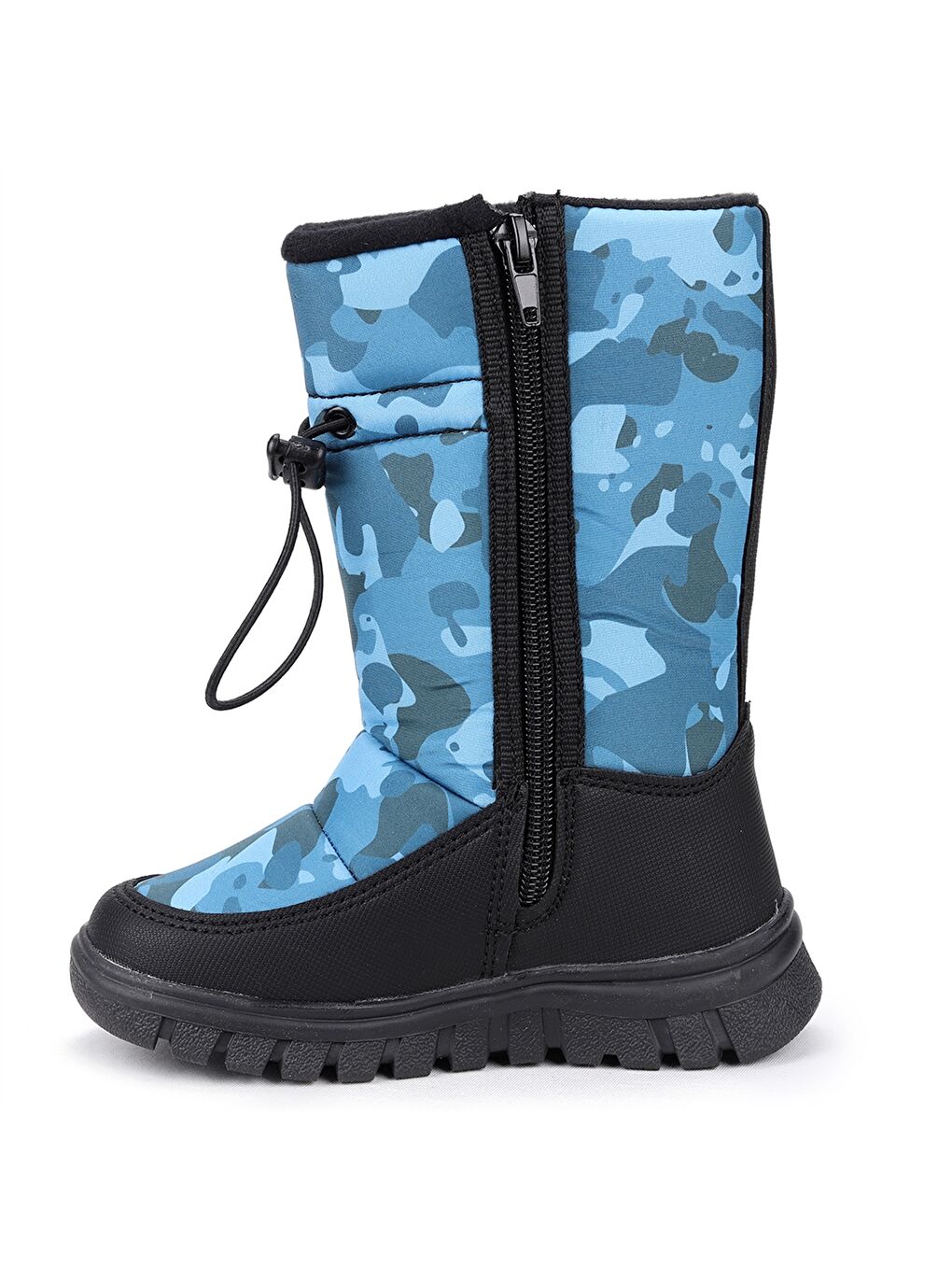 Mavi Baskılı Kız Çocuk Kar Botu-4
