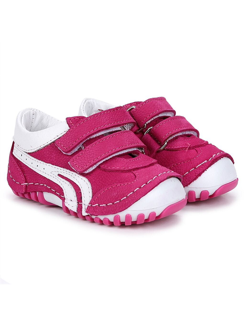 Beyaz Cırt Cırtlı Kız Çocuk Spor Ayakkabı-2