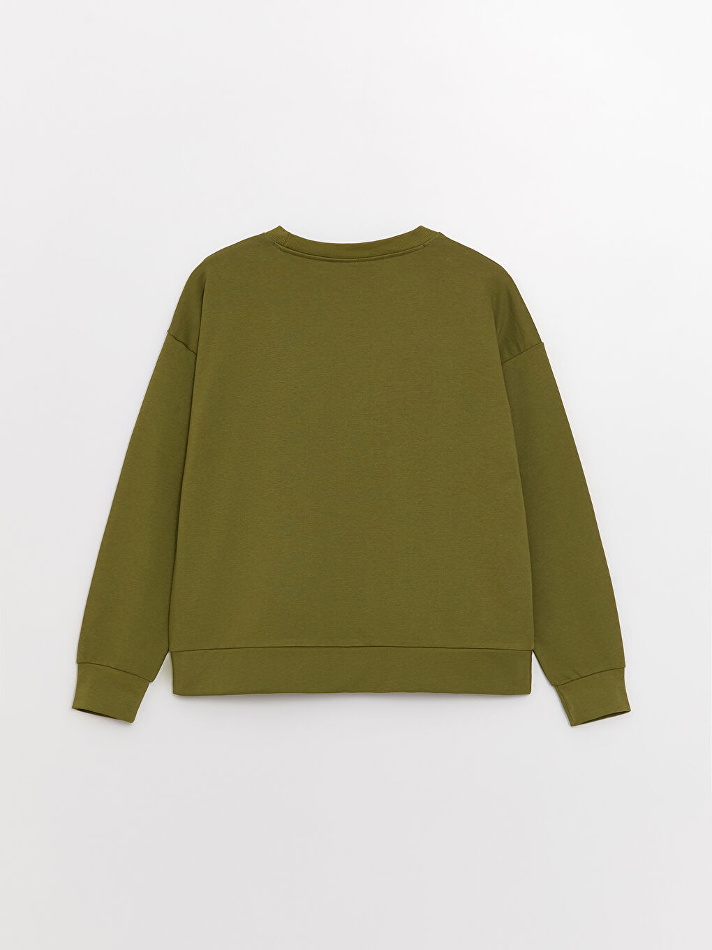 سويت شيرت أوفراسايز كم طويل مطبوع بياقة دائرية للسيدات-6