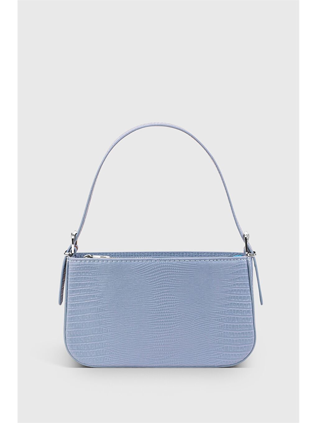 حقيبة كتف جلد صناعي بنقشة جلد التمساح للنساء