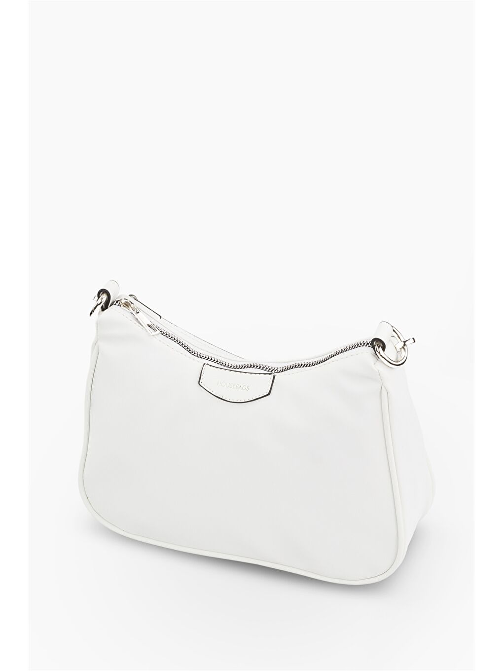 Beyaz Kadın Baget Çanta-2